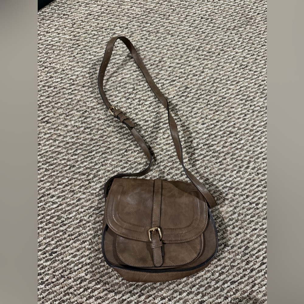 Brown Leather Crossbody Bag